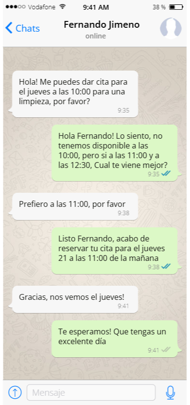 Conversación WhatsApp